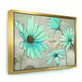 thumbnail image 1 of Fleur de Chalet Indigo Leucanthemum Peinte à la Main - Toile Encadrée Traditionnelle, 1 of 3