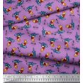 thumbnail image 3 of Soimoi Cotton Cambric Fabric Text,Rugby Ball & Bird Cartoon Fabric Prints by Yard 56 Inch Wide, 3 of 3