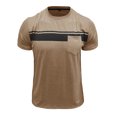 thumbnail image 4 of Men's Short Sleeved Round Neck T Shirt Men's Pullover Striped Printed Tops, 4 of 6