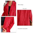 thumbnail image 1 of Veste à Boutons, Veste d'Hiver Décontractée Ajustée à Revers pour Usage Quotidien Rouge TTG, 1 of 5