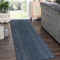 thumbnail image 1 of Seavish Hallway Runner Rug, Low Pile Washable Kitchen Runner Rug 2x6, Cotton Woven Reversible Entryway Rug, Dark Blue Farmhouse Throw Rug Runner for Living Room Bedroom Laundry Patio, 1 of 8