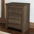 thumbnail image 2 of Signature Design by Ashley Juararo Table de Nuit à 2 Tiroirs, Brun Foncé, 2 of 14