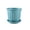 Blue, variant on Weloille Vintage Imitation Ceramic Plant Pot with Tray 1Pc, Breathable Root Control Decor Planter, Drainage Hole Flower Pot for Indoor Outdoor Succulent Home Garden Decor