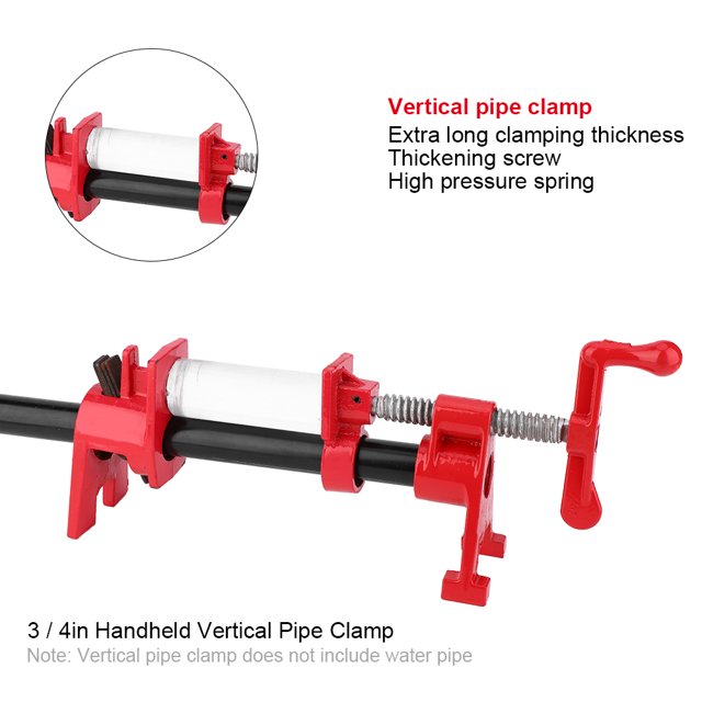 Pipe Clamp, High Efficiency Cast Iron Woodworking Clamp, Durable Clamping for Woodworking