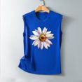 thumbnail image 5 of EGNMCR Camisoles pour Femmes T-Shirt d'Été Décontracté à Imprimé à Col Rond Ample Sans Manches pour Femme, 5 of 5