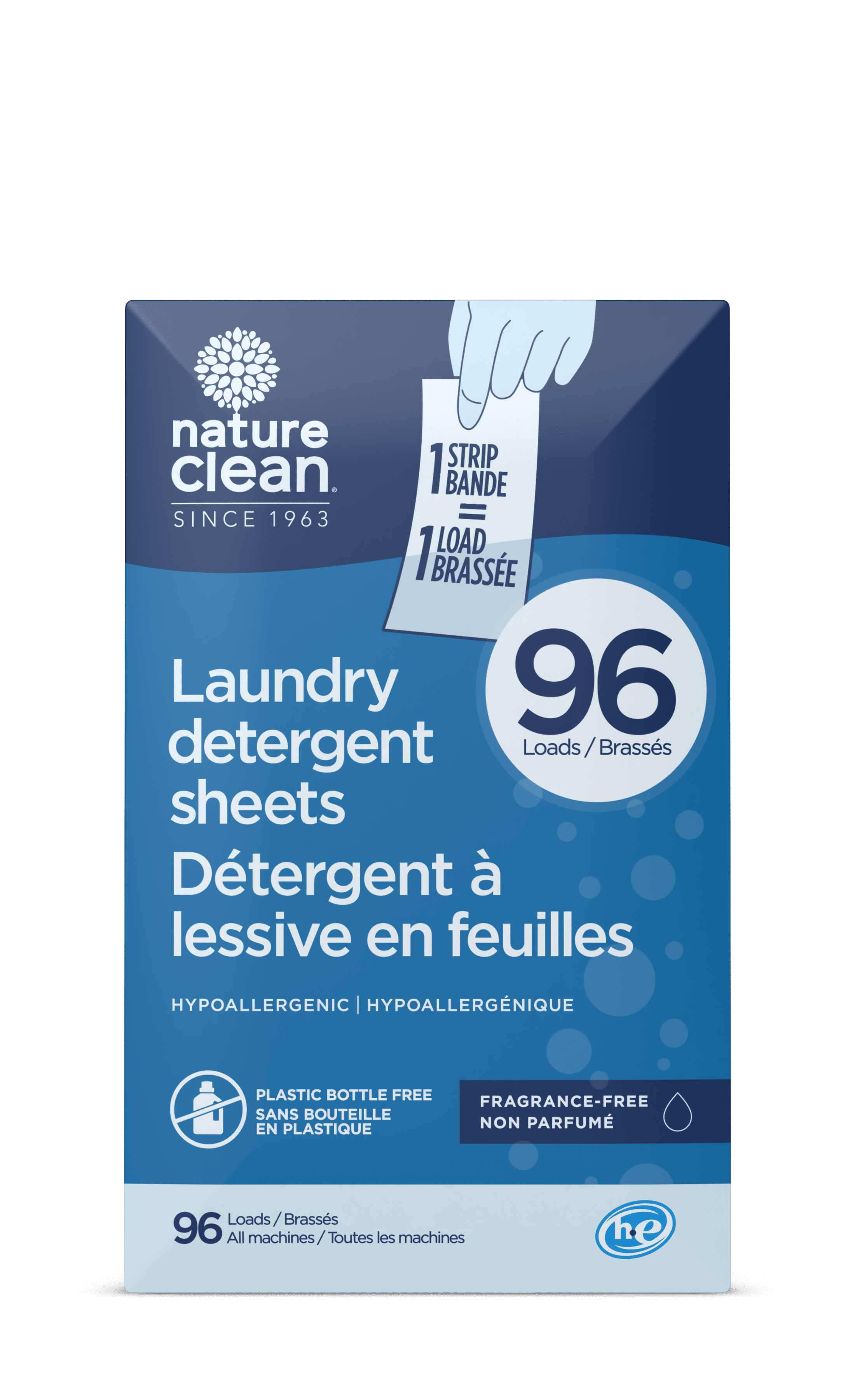 Nature Clean Laundry Detergent Sheets Fragrance Free 96 Loads