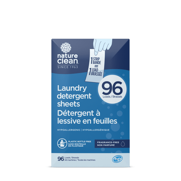 Nature Clean Laundry Detergent Sheets Fragrance Free 96 Loads