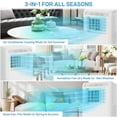 thumbnail image 3 of 10000 BTU Ultra Quiet 4-in-1 Portable Air Conditioners, Cooling Dehumidifier Fan with Sleep Mode, 24H Timer & Remote Control, Full Window Kit Included, Fast Cooling for 450 Sq.Ft, 3 of 10