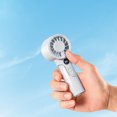 thumbnail image 4 of USB Rechargeable Handheld Fan with 3 Speed Settings and LCD Display, Quiet Portable Mini Fan for Travel, Desk, Outdoor, ABS, Battery Powered, 4 of 8