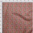 thumbnail image 4 of oneOone Velvet Red Fabric Asian Japanese Floral Craft Projects Decor Fabric Printed By The Yard 58 Inch Wide, 4 of 5