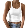thumbnail image 1 of Timegard Womens Tank Tops Square Neck Ribbed Camis Slim Casual Workout Sleeveless Top Blouse Basic Tee, 1 of 6