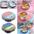 thumbnail image 1 of mtvxesu Lunch Box, Outdoor Tableware 304 Portable Stainless Steel Lunch Box Dinner Children's Robot Shaped Lunch Box with Portable Two Spaces Lunch Boxes for Women Lunch Box Containers Up to 50% Off, 1 of 2