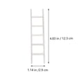 thumbnail image 3 of MasteelfCA 2Pcs Wooden Ladder Adornment Simulated Furniture Model Chic Photo Prop White, 3 of 7