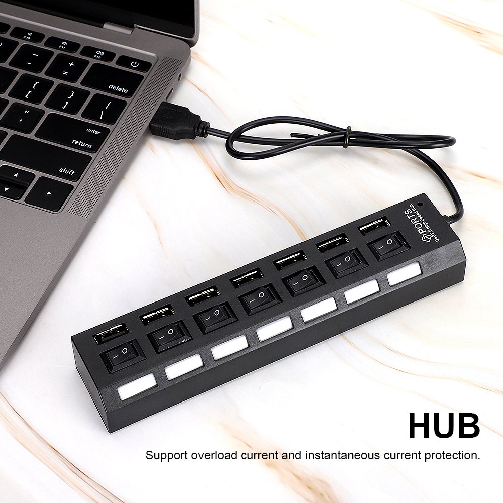 Hub, 7 Ports Hub USB Hub Desktop Hub, Docking Station, For Data Transmission For PC