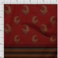 thumbnail image 1 of Soimoi Moss Georgette Fabric Stripe & Peacock Panel Print Fabric by Yard 42 Inch Wide, 1 of 2