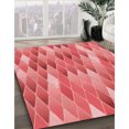 thumbnail image 3 of Ahgly Company Machine Washable Indoor Square Transitional Ruby Red Area Rugs, 4' Square, 3 of 7