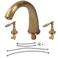 thumbnail image 2 of Double Handle Split Faucet G1/2 Sink Faucet Hot Cold Water Faucet Three Hole Basin Faucet European Style Basin Mixer Tap Copper  For Bathroom Kitchen, 2 of 8