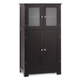 thumbnail image 1 of Costway Bathroom Floor Storage Cabinet Kitchen Cupboard w/Doors&Adjustable Shelf Brown, 1 of 10