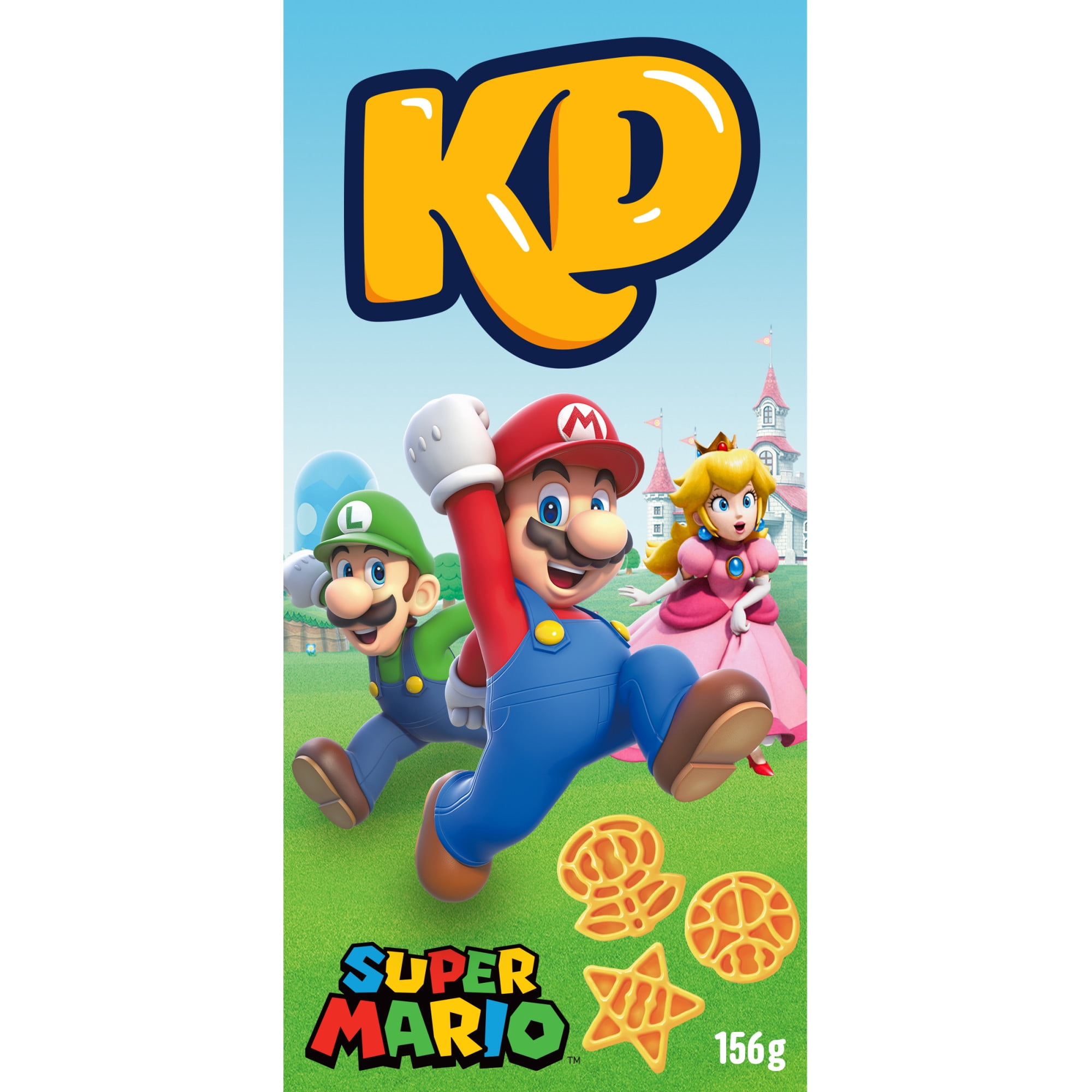KD Super Mario Power-Up Pasta Shapes Macaroni and Cheese, 156 g Box