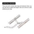 thumbnail image 4 of 10Set Ribbon Crimp Clamp Ends Lobster Claw Clasps & Chain 40mm Silver Tone for DIY, 4 of 7