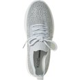 thumbnail image 3 of kozi Femmes Espadrilles Mode Confortables à Talon Compensé à Enfiler Mocassin YQ3260 avec Semelle Intérieure Amovible Argent, 3 of 8