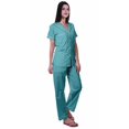 thumbnail image 3 of Moomaya Ensemble de Pyjama en Coton Imprimé à Col Cranté, Boutonné, pour Femmes, Tenue de Nuit, 3 of 6