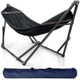 thumbnail image 1 of Tranquillo Universal Hamac Double de 106,5 Po avec Support et Sac Ajustables, Noir, 1 of 5