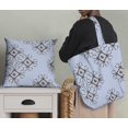 thumbnail image 5 of Soimoi Blue Poly Georgette Fabric Floral Wreath Geometric Printed Craft Fabric by the Yard 42 Inch Wide, 5 of 5