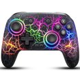 thumbnail image 1 of Manette Switch Pro pour Nintendo Switch Manette/Switch Lite/OLED, ZRZLMVP Contrôleurs Sans Fil pour Switch avec Lumière RGB, 1000mAh, Fonction Turbo Noire, 1 of 5