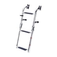 thumbnail image 3 of maskred Boat Ladder Metal Heavy Duty Under Ladder Slide Platform Boat Boarding Mount silver 3 Steps, 3 of 6