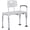 White, Silver, variant on HOMCOM 6-Level Adjustable Bath and Shower Bench, Armrest & Backrest, White