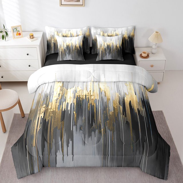 YST Gradient Abstract Chic Vintage 7-Piece Bedding Set, Twin