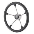 thumbnail image 1 of Boat Steering Wheel, Stainless Steel Steering Wheel Rugged And Durable  For Marine Yacht For Boats, 1 of 8