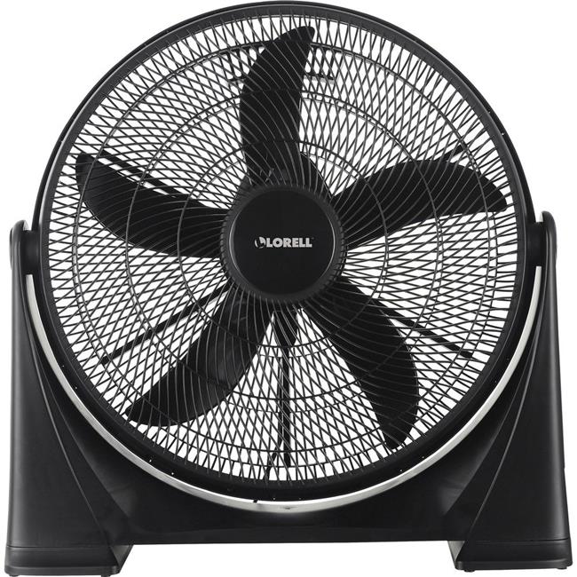 Lorell LLR00301 Ventilateur de Boîte 20 Po. 3 Vitesses - Réglage de l'Inclinaison, Noir