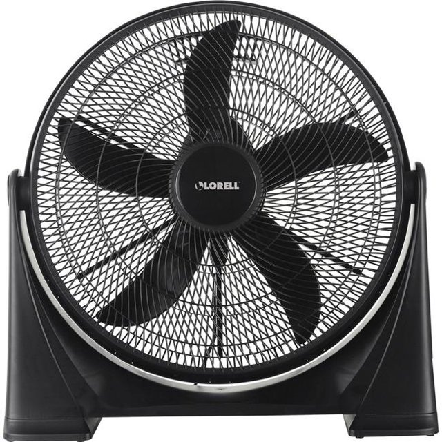 Lorell LLR00301 Ventilateur de Boîte 20 Po. 3 Vitesses - Réglage de l'Inclinaison, Noir