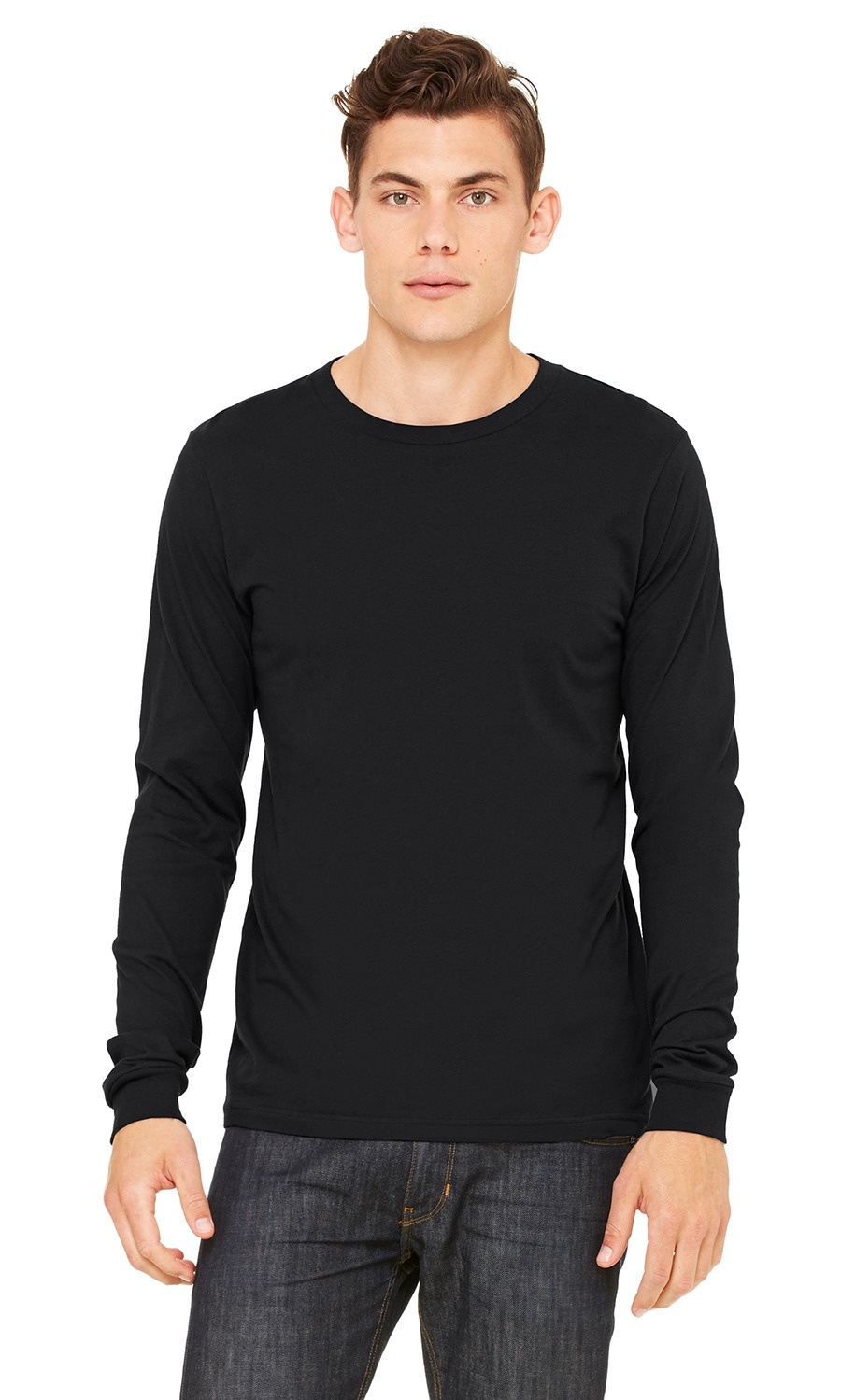 Bella Canvas T-Shirt Unisexe à Manches Longues Noir 2TG