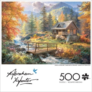 Buffalo Games Abraham Hunter Cabine dans les Highlands 500-Piece Puzzle d'enclenchement