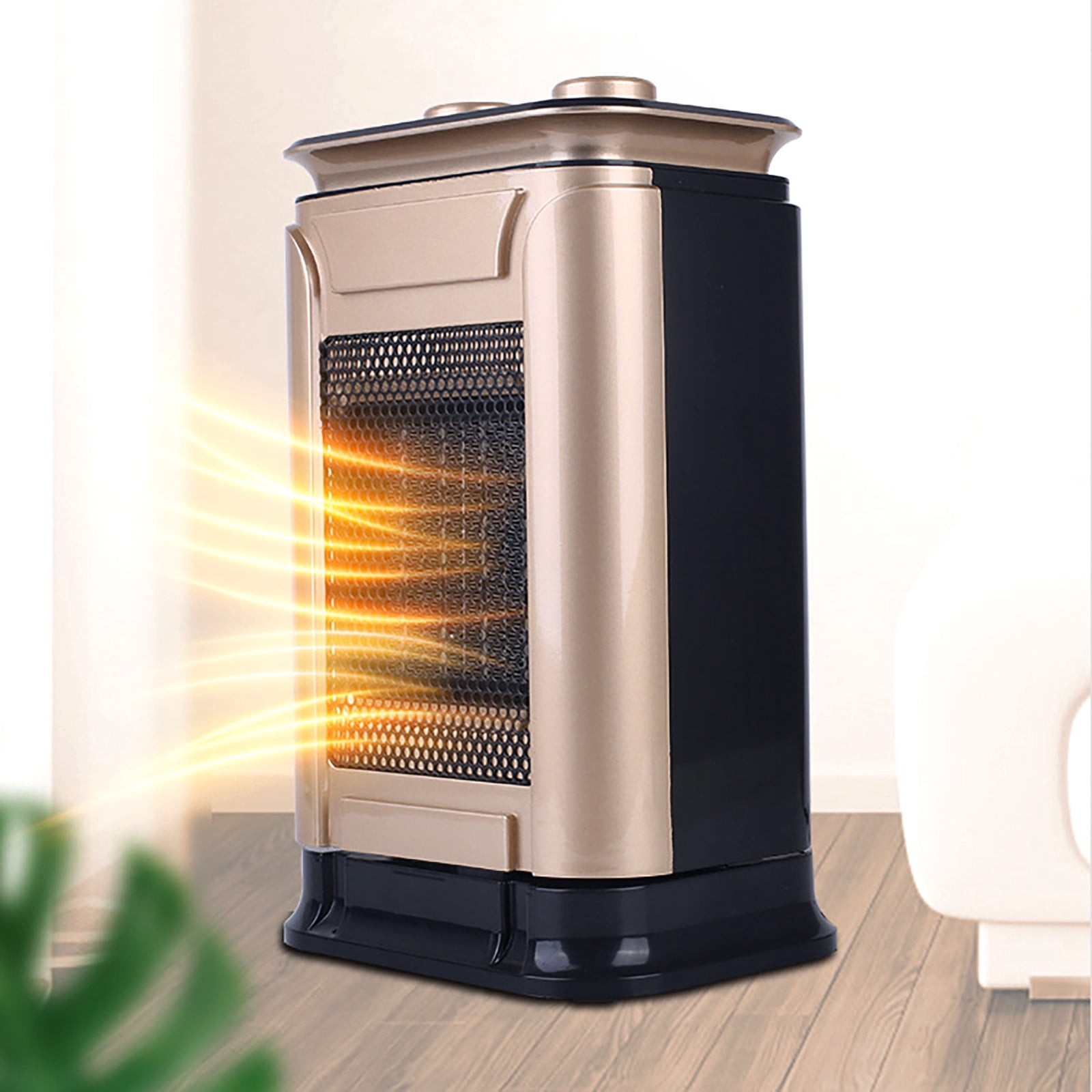 Vggrvlo Space Heater 1500W Electric Heaters Indoor Portable with Thermostat With Tip-Over Protection 10.5ft/s Portable Electric Heaters for Office Room Desk Indoor Use