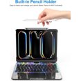 thumbnail image 3 of Étui Clavier Tactile Sans Fil pour iPad (A16) 11e Génération 11 Pouces 2025, iPad 10e Génération 10,9 Pouces 2022 avec Dos Rigide Clair en PC et Pavé Tactile et Rétroéclairage et Rotation à 360° et Porte-Crayon, 3 of 6