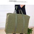 thumbnail image 4 of Large Capacity Canvas Storage Bag, Multipurpose Laundry Sack with Drawstring, Waterproof and Foldable for Travel, Clothes, Blankets, Comforters, and Furniture Organizer, 4 of 9