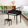 thumbnail image 4 of Costway 30-Key Classic Piano  Wood w/ Bench & Music Rack Black, 4 of 9