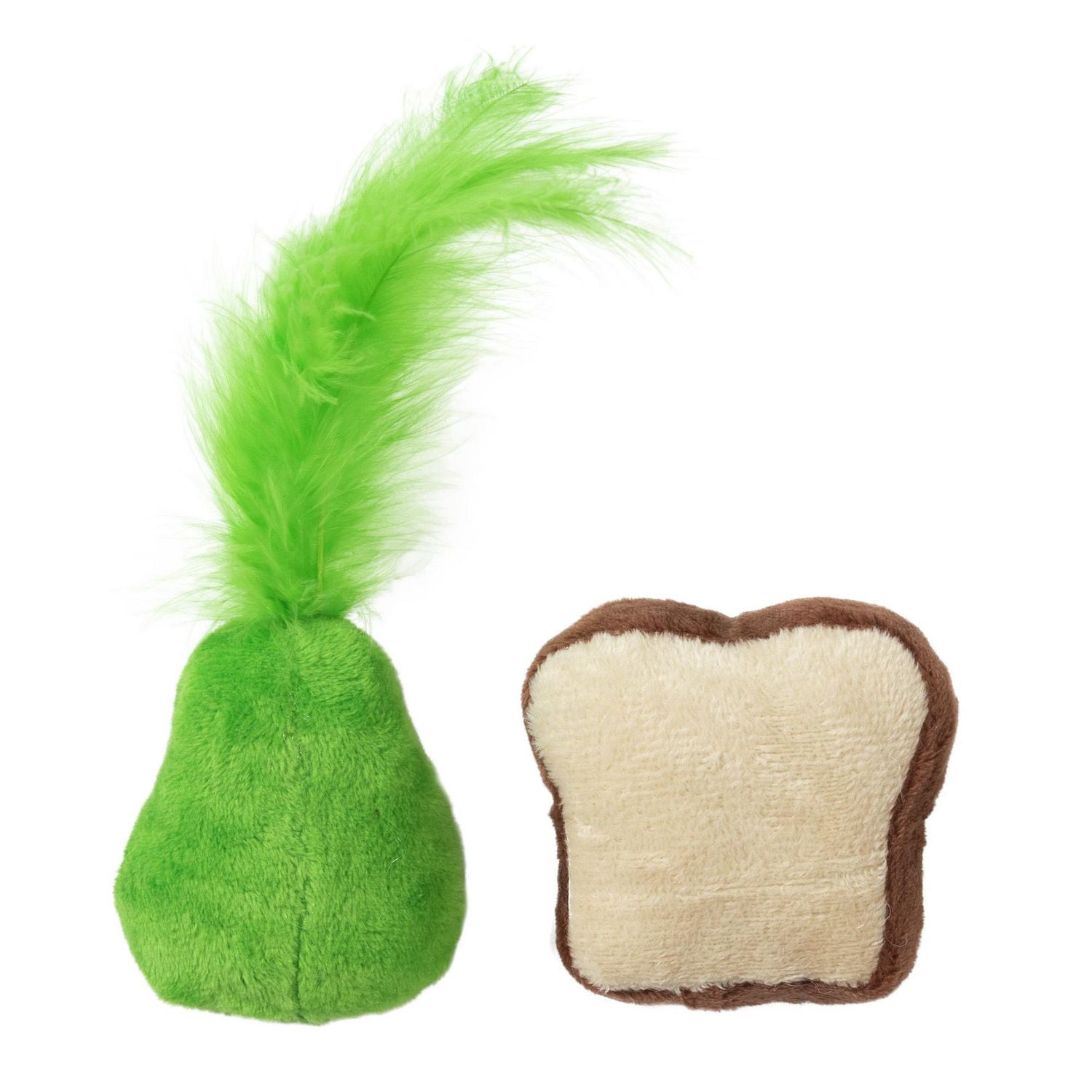 Quirky Kitty Toast à l'Avocat Herbe à Chat Peluche Lot de 2 Jouet pour Chat