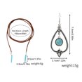 thumbnail image 3 of mmirethe Dangle Earring Long Pattern Hanging Pendant Popular Accessories Bohemian Necklace Anniversary Gift Decorations Neck Chain Necklace Earring Set 1Set, 3 of 6