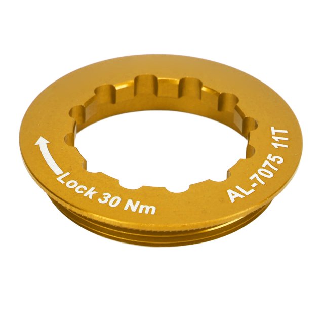 Aluminum Alloy Cassette Lock Ring, Fine Thread Cassette Lockring Non Drop CNC Cutting For Cycling Black,Red,Blue,Gold