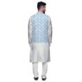 thumbnail image 3 of Atasi Traditional Mens Dupion Silk Kurta Pajama Set With Nehru Jacket Men Wear, 3 of 3