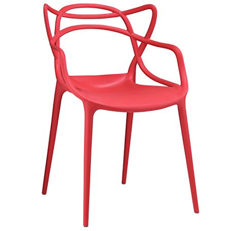 Modway Dining Room Gaming Chair, Red