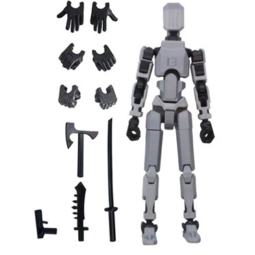 TopLLC Figurines d'Action Imprimées 3D, Mannequin Figurine d'Action de 5,4 Pouces Assemblé avec Accessoires, Robot Articulé Mobile Multi-Articulations Poupée Mécanique Corps Entier Décorations de Bureau Cadeaux