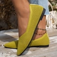 thumbnail image 4 of Womens Mesh Pointy Toe Dressy Shoes Breathable Spring Fall Slip on Low Heels Walking Flat Office Work Loafers, 4 of 6