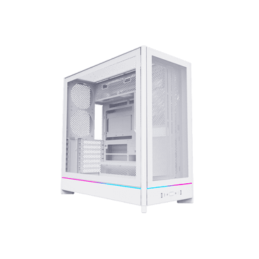 MONTECH HS01, ATX Mid-Tower PC Case, Gaming PC, High-Airflow, Reversible Layout, Mesh Front Panel, Sink-in Design, Toolless Panels, White