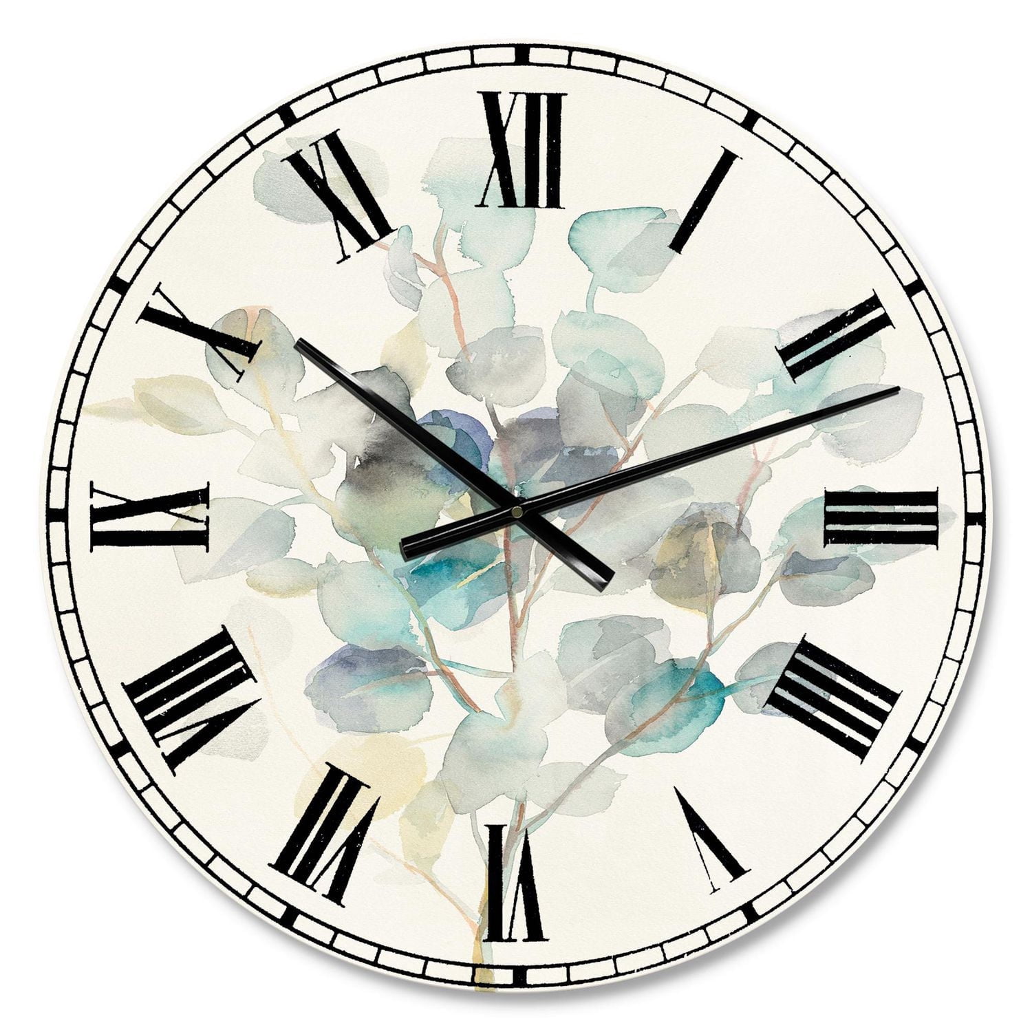 Designart Feuilles d'eucalyptus I horloge murale